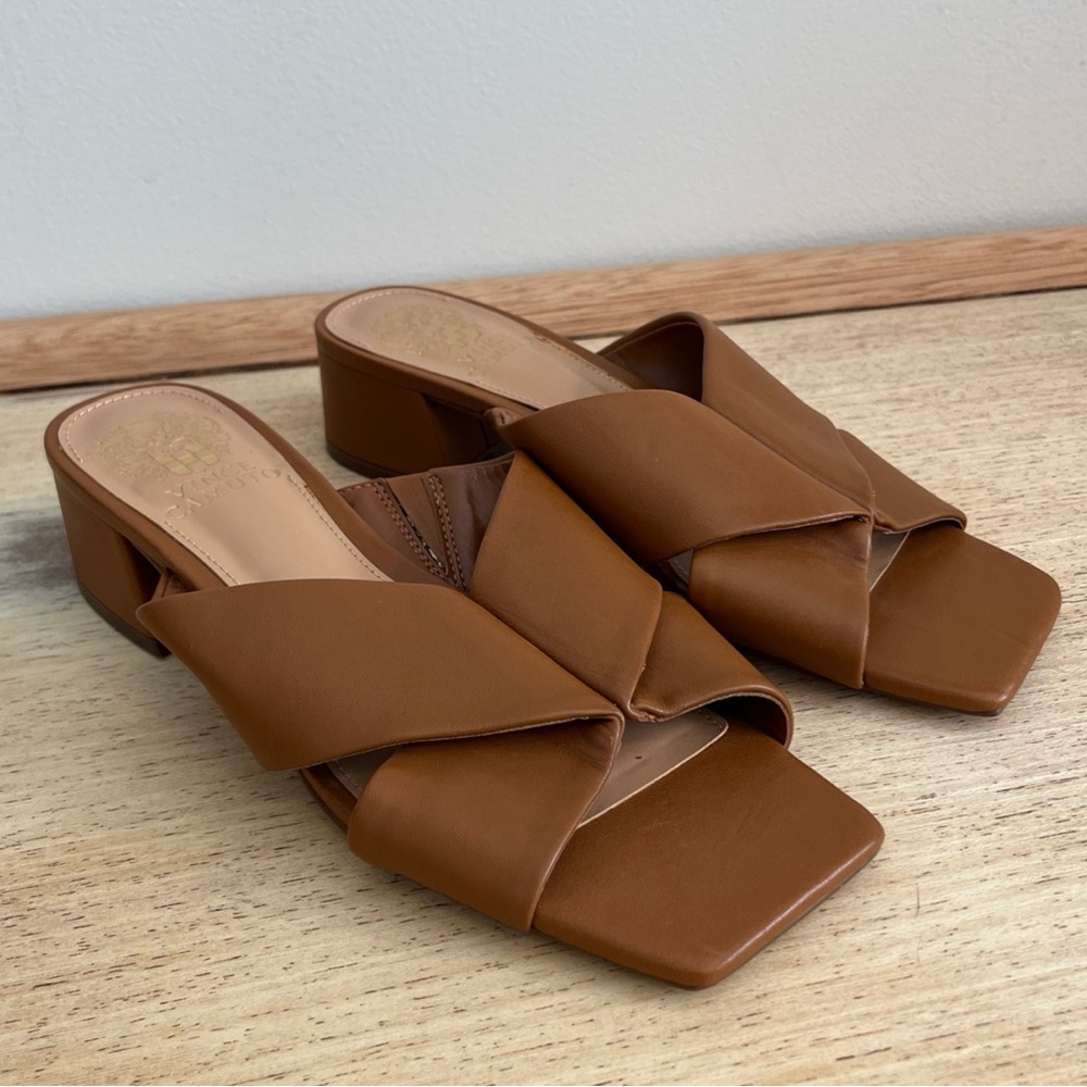 Vince Camuto Jinani Brown Leather Sandals